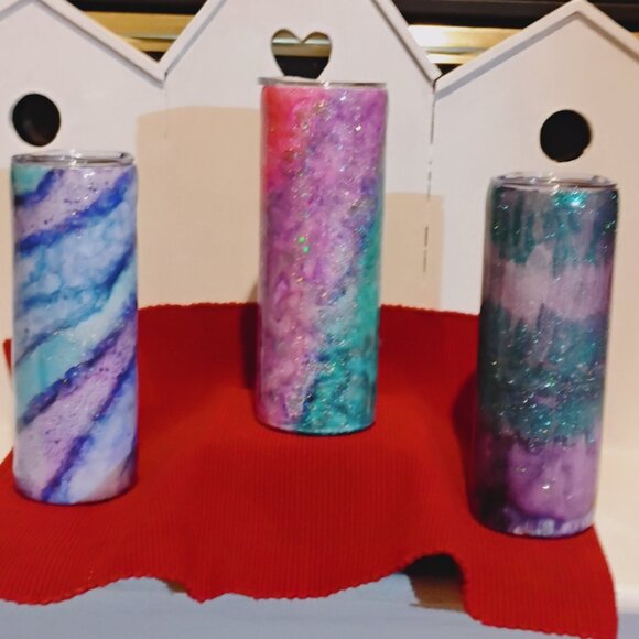 Custom Handcrafted Mermaid Tumblers - Picture 1 of 9